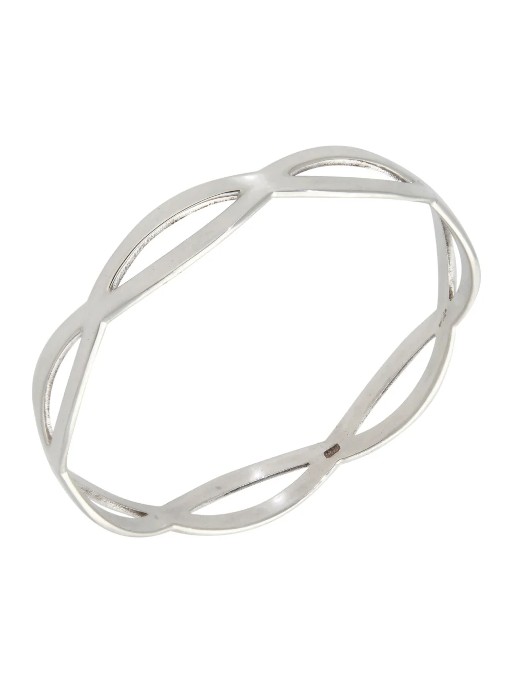 William May Silver Push-On Wave Bangle