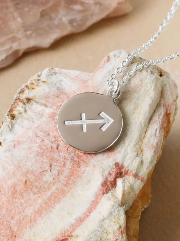 William May Silver Sagittarius Constellation Cubic Zirconia Pendant & Chain