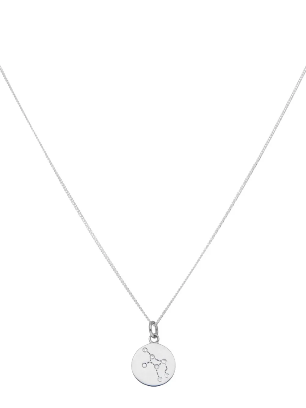 William May Silver Virgo Constellation Cubic Zirconia Pendant & Chain, view 4