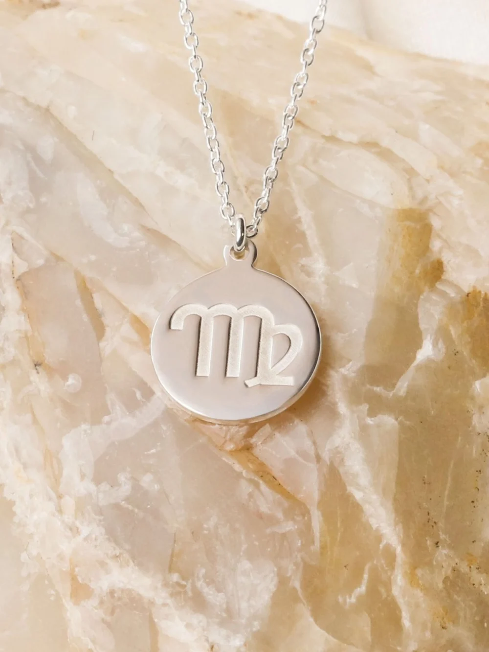 William May Silver Virgo Horoscope Pendant & Chain, view 2