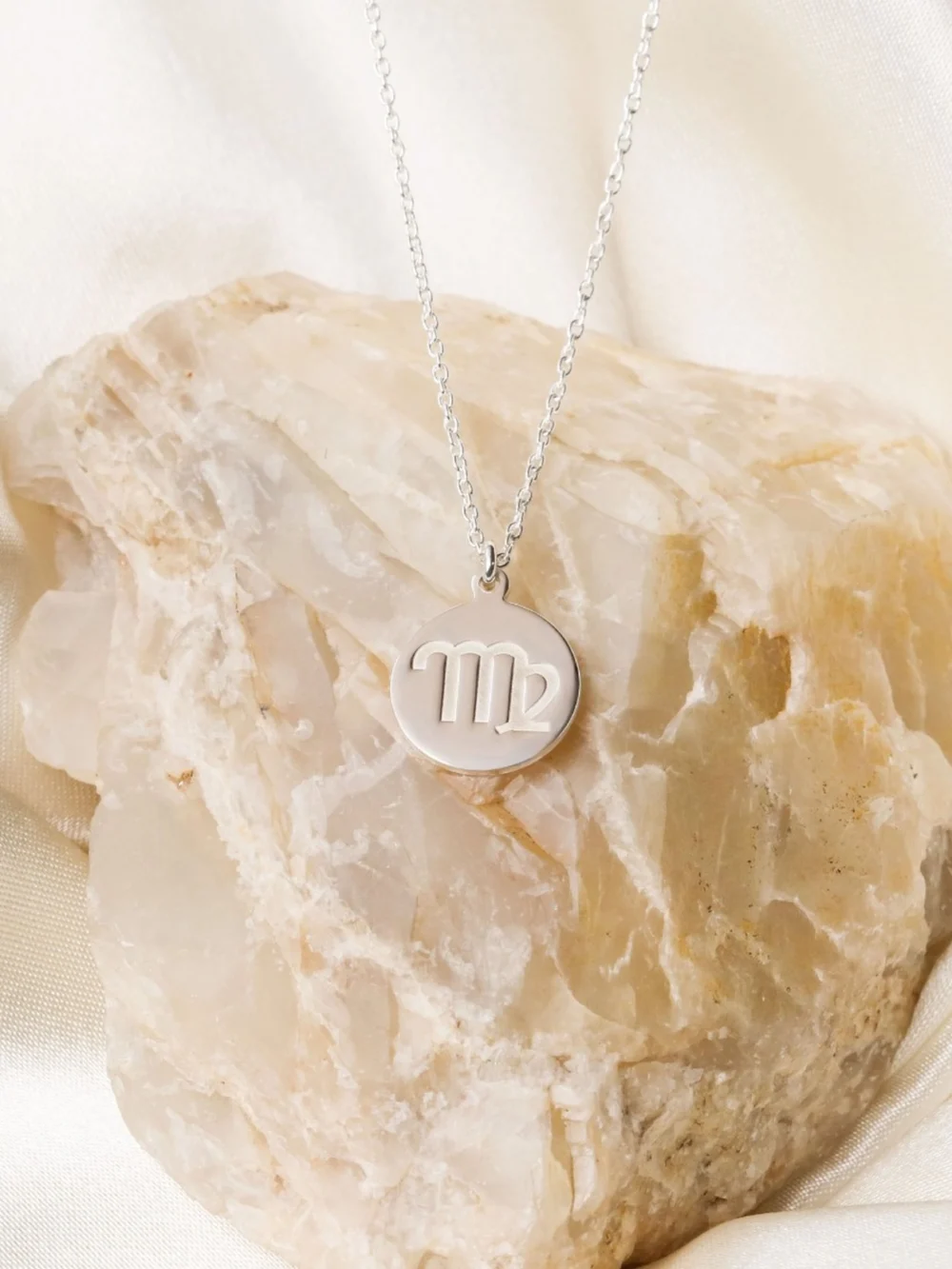William May Silver Virgo Horoscope Pendant & Chain, view 4