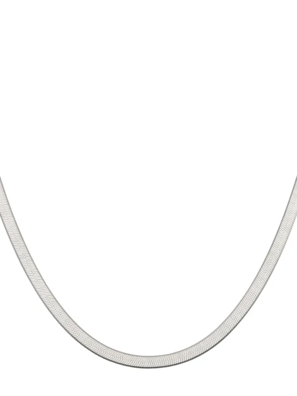 William May Sterling Silver 16" Herringbone Link Necklace