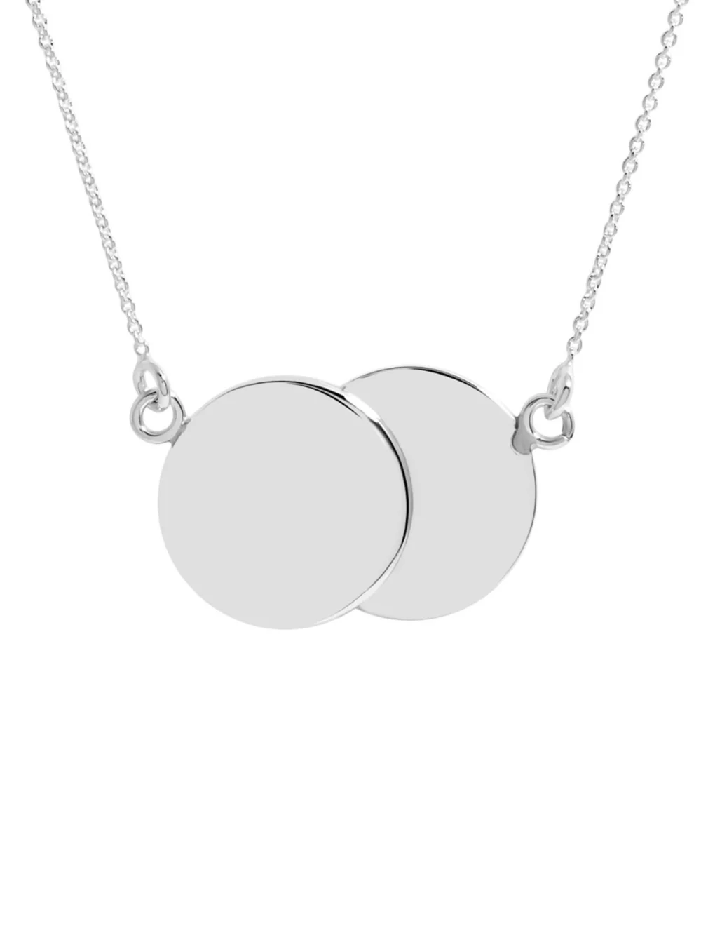 William May Sterling Silver 17" Double Circle Disc Necklace, view 2