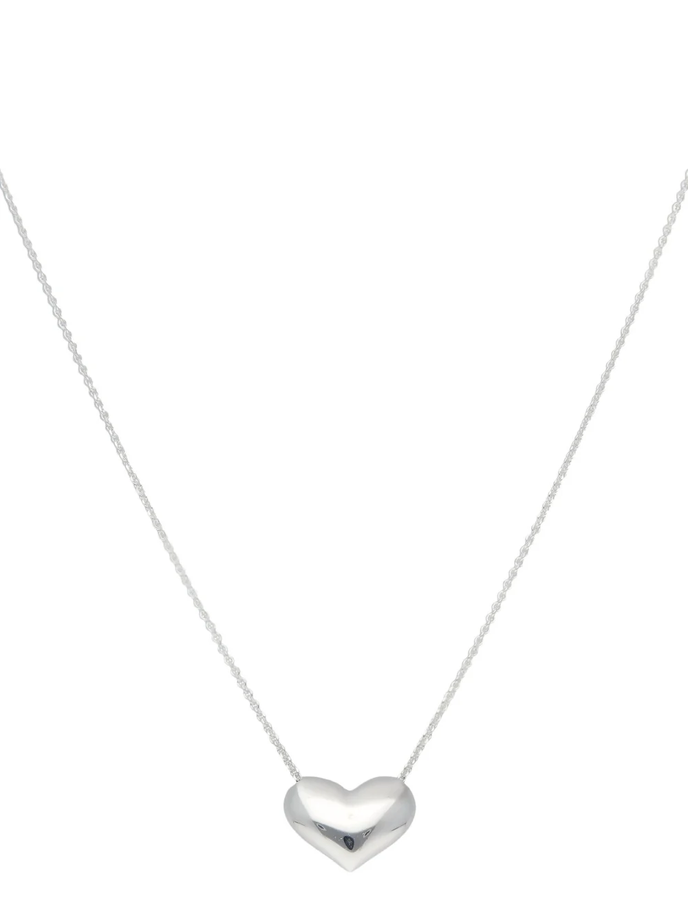 William May Sterling Silver 18 Inch Sliding Heart Necklace