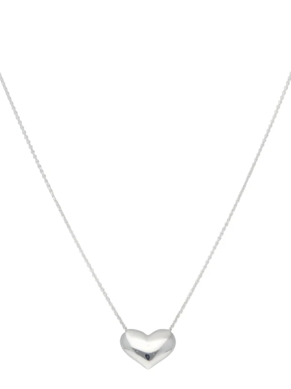 William May Sterling Silver 18 Inch Sliding Heart Necklace