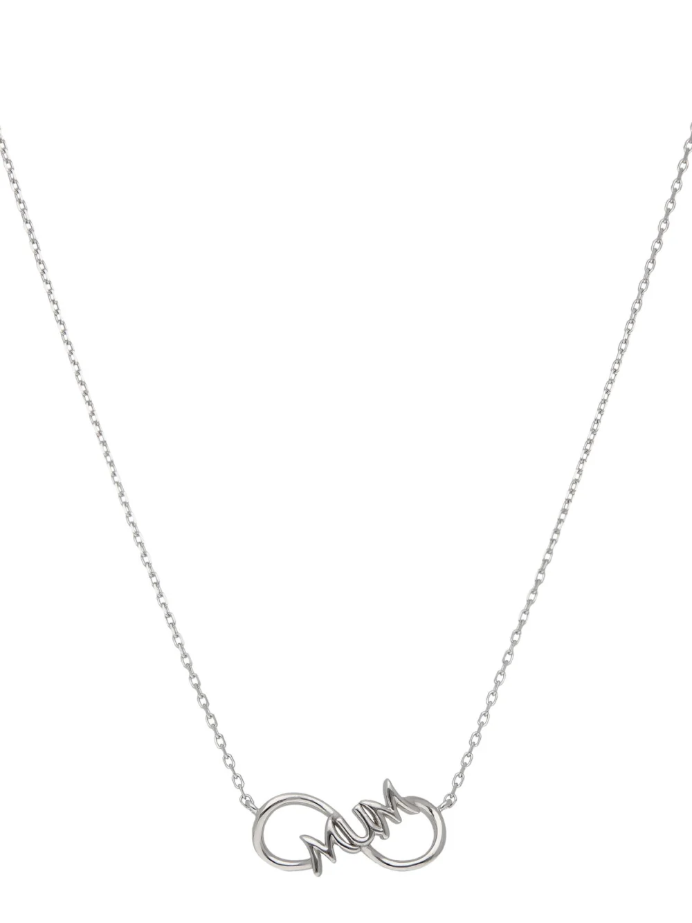William May Sterling Silver 18" Mum Infinity Necklace