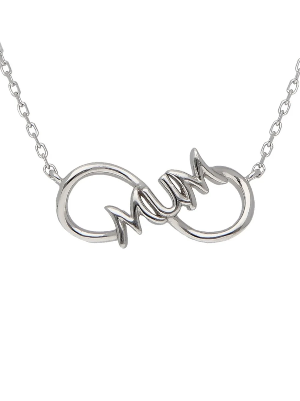 William May Sterling Silver 18" Mum Infinity Necklace, view 2