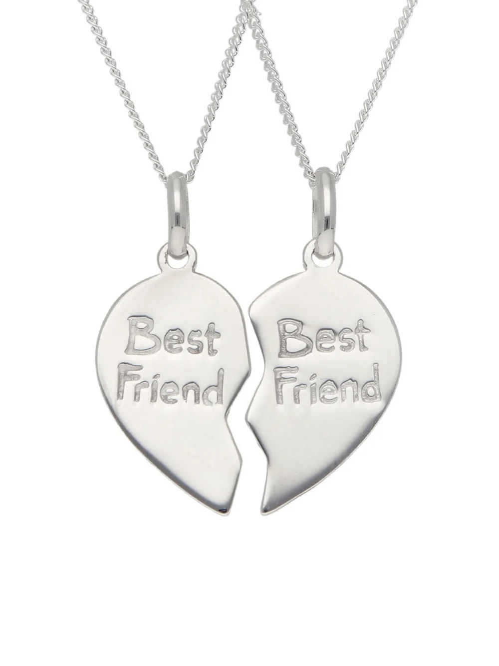 William May Sterling Silver 2-Part Best Friend Heart Friendship Necklace, view 2