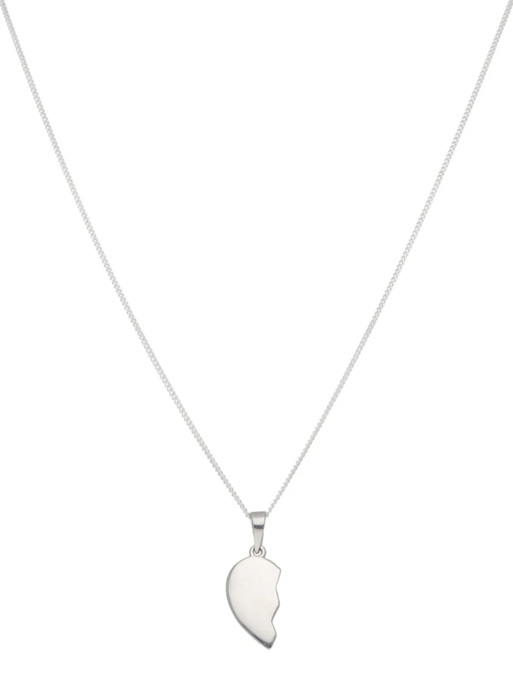 William May Sterling Silver 2-Part Polished Heart Friendship Necklace, view 3