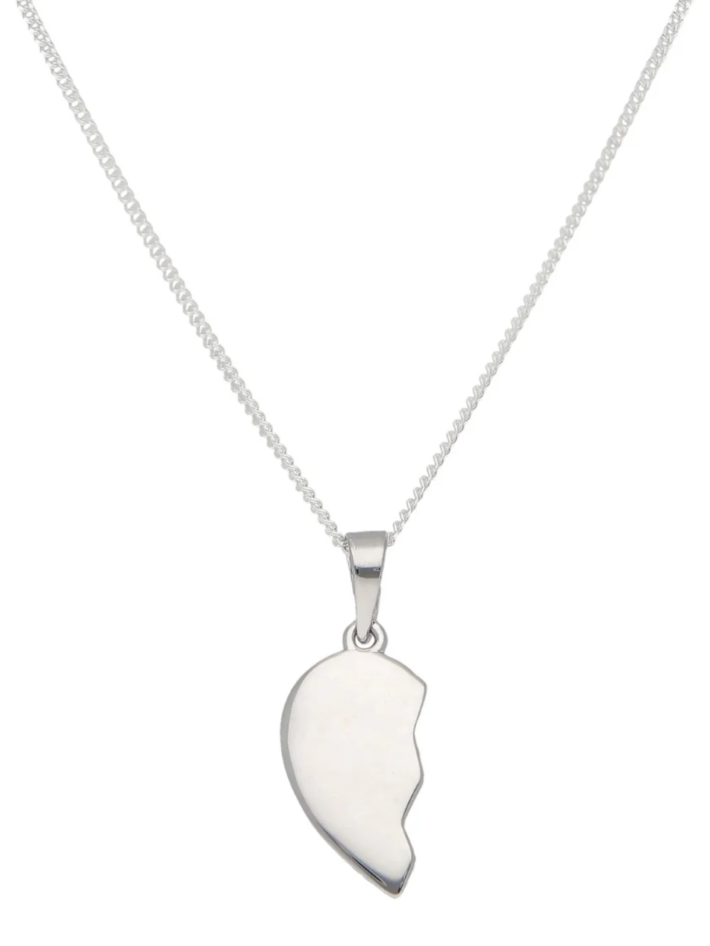 William May Sterling Silver 2-Part Polished Heart Friendship Necklace, view 4