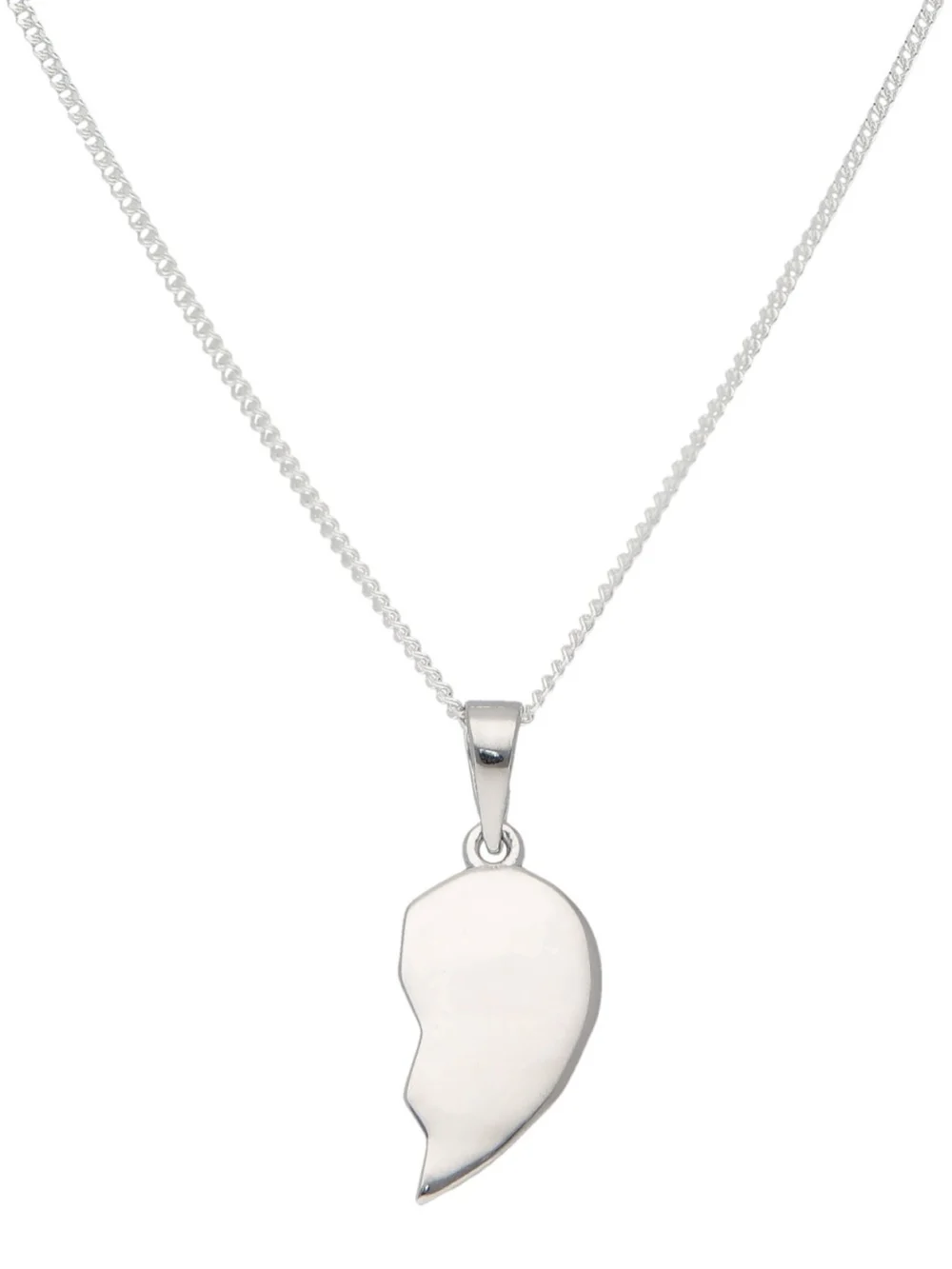William May Sterling Silver 2-Part Polished Heart Friendship Necklace, view 6