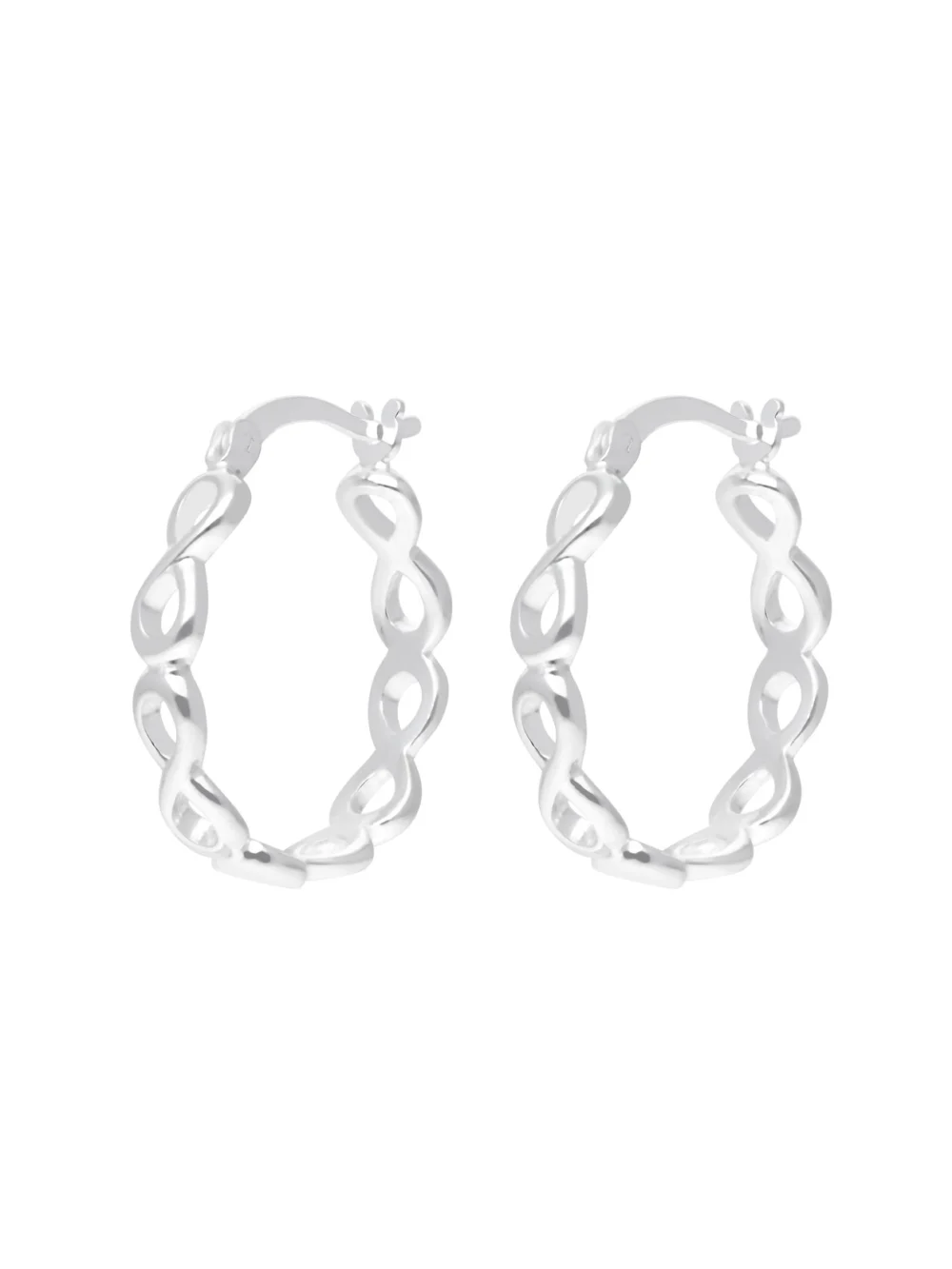 William May Sterling Silver 20mm Infinity Hoop Earrings