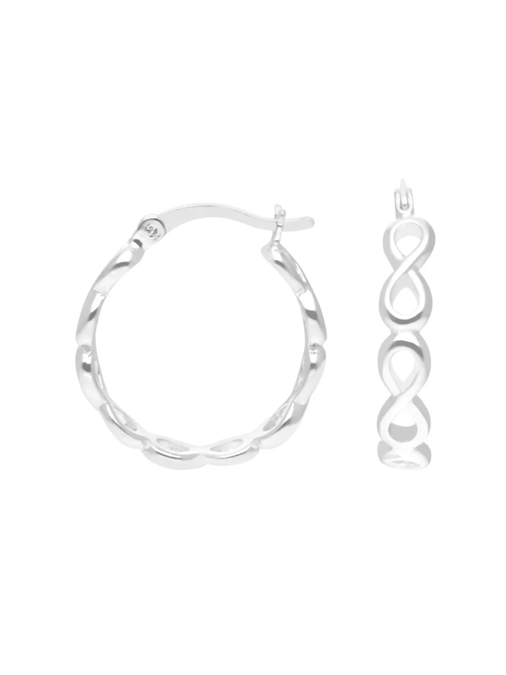 William May Sterling Silver 20mm Infinity Hoop Earrings, view 2