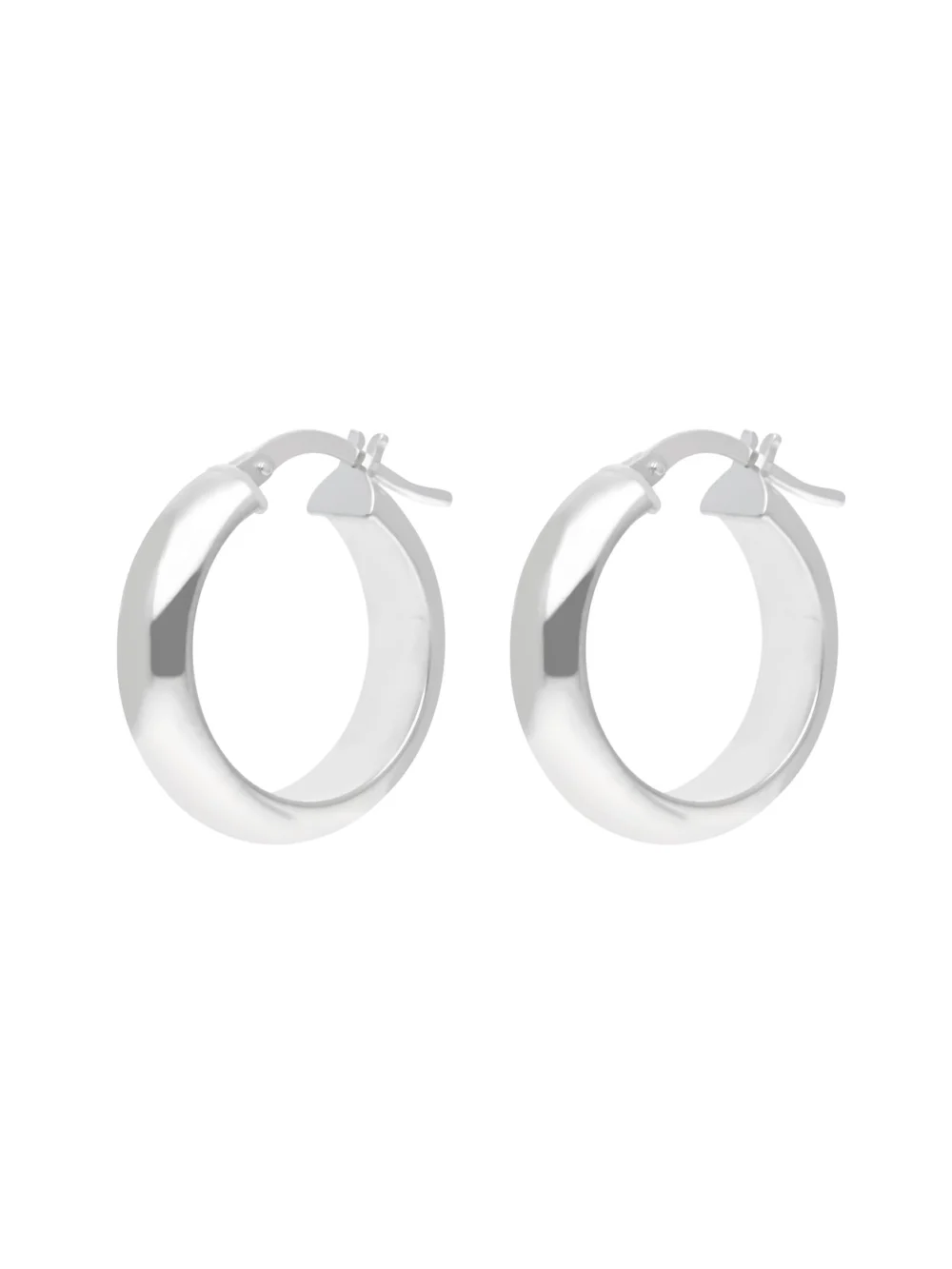 William May Sterling Silver 20mm Round Chunky Hoop Earrings