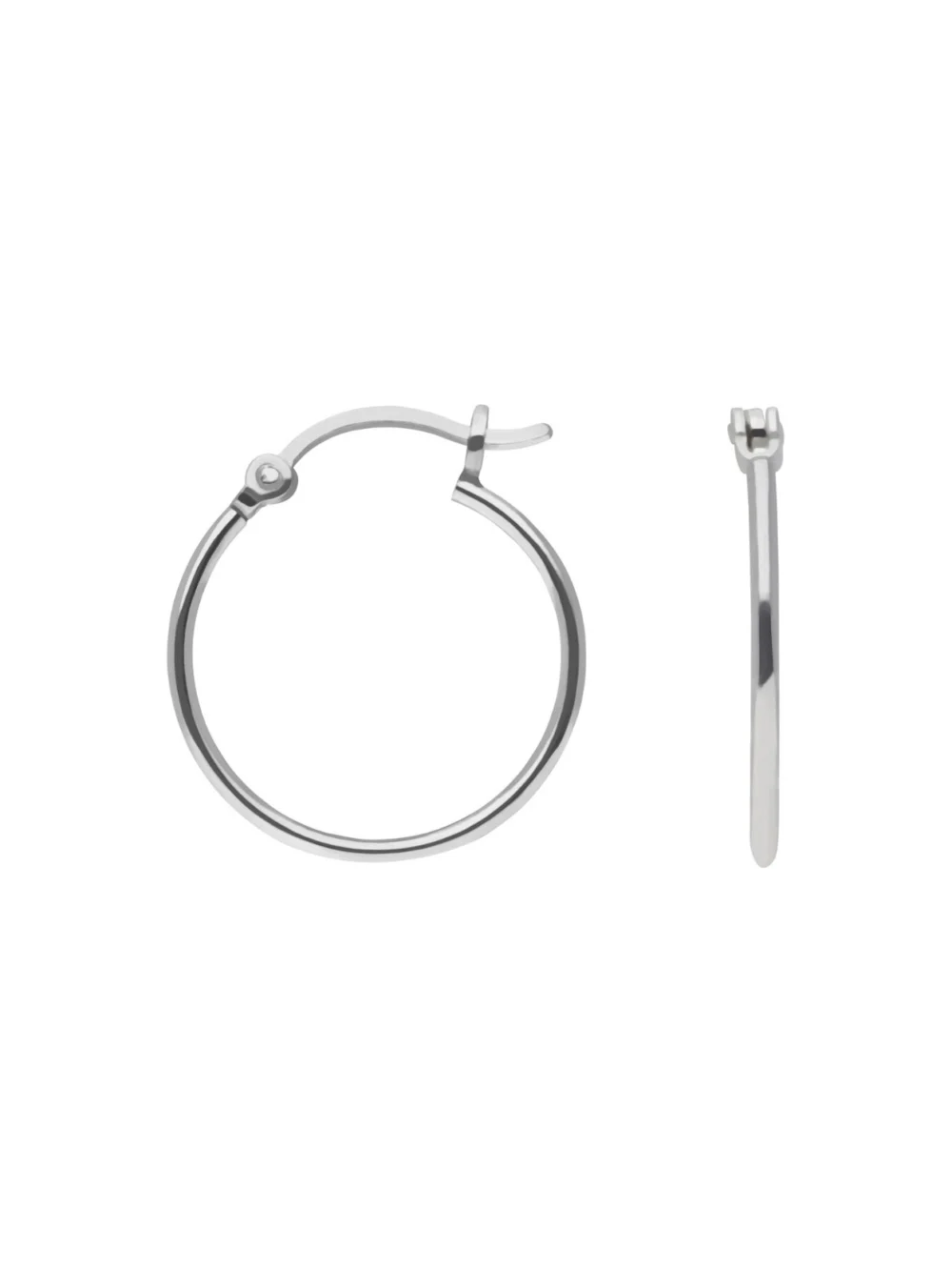 William May Sterling Silver 20mm Slim Hoop Creole Earrings, view 2