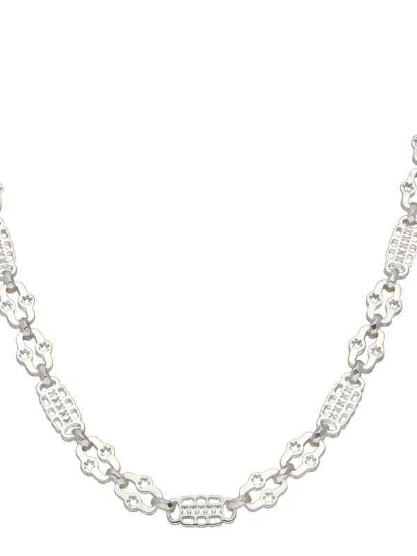 William May Sterling Silver 23" Stars & Bars Link Chain Necklace