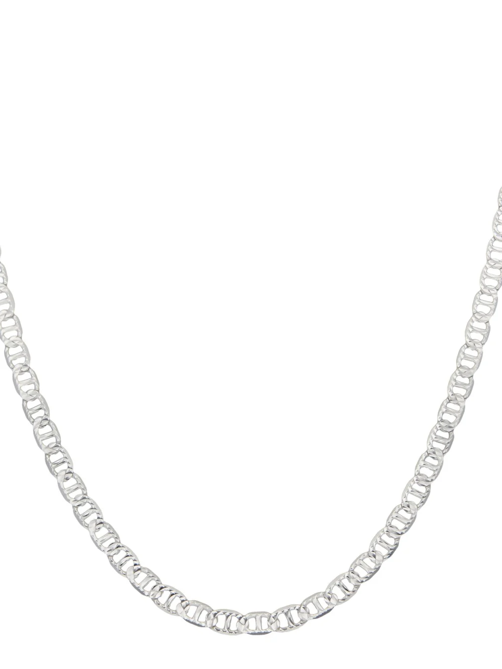 William May Sterling Silver 24" Patterned Anchor Link Chain Necklace