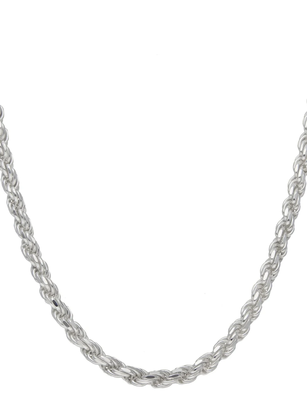 William May Sterling Silver 26" Diamond-Cut Rope Chain Necklace 1.6Oz