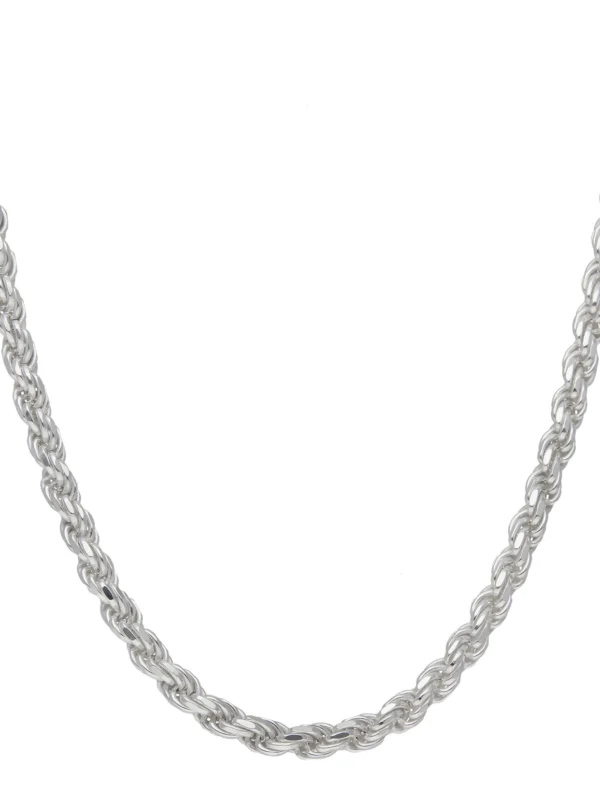 William May Sterling Silver 26" Diamond-Cut Rope Chain Necklace 1.6Oz