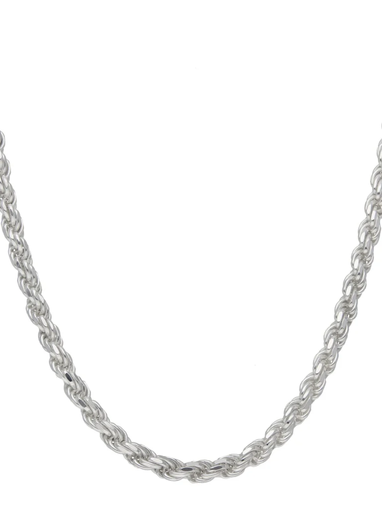 William May Sterling Silver 26" Diamond-Cut Rope Chain Necklace 1.6Oz