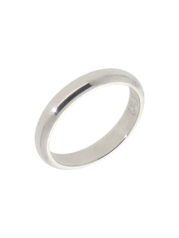 William May Sterling Silver 3mm D Shaped Wedding Ring