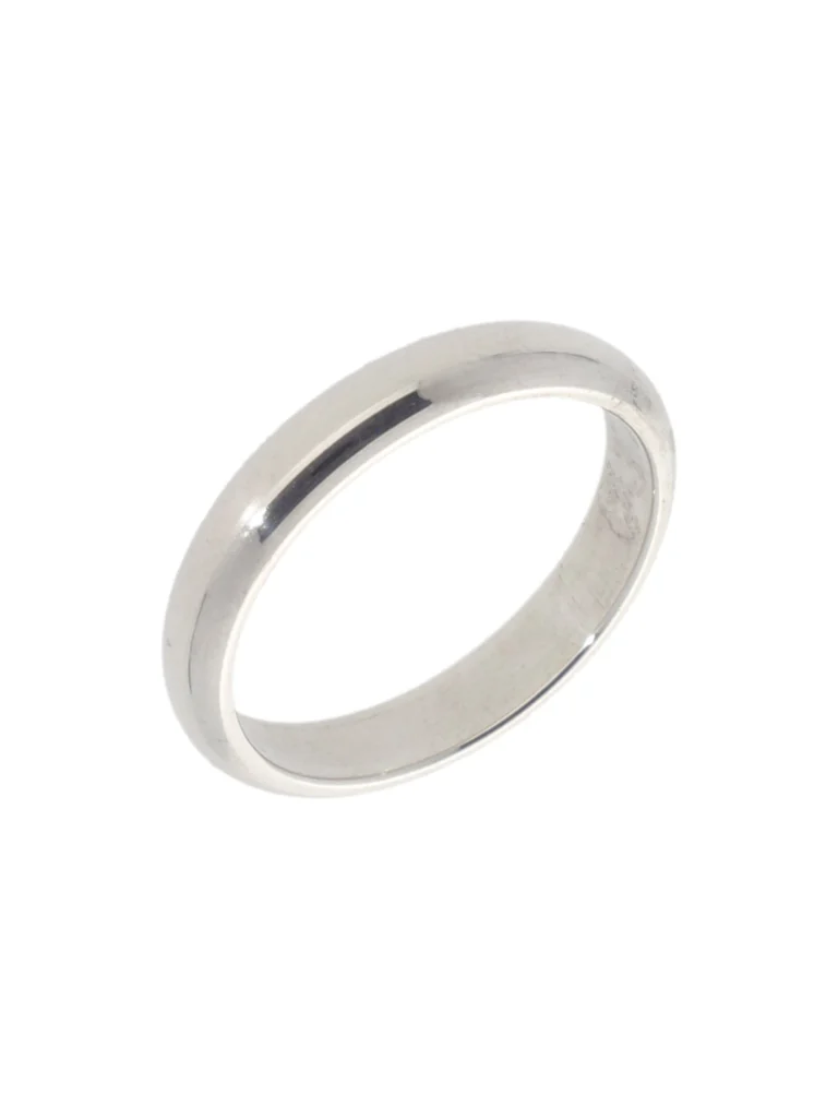 William May Sterling Silver 3mm D Shaped Wedding Ring