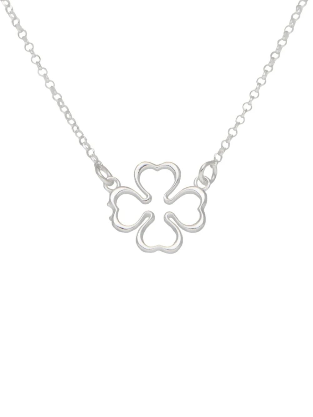 William May Sterling Silver 4 Leaf Clover Necklace, view 2