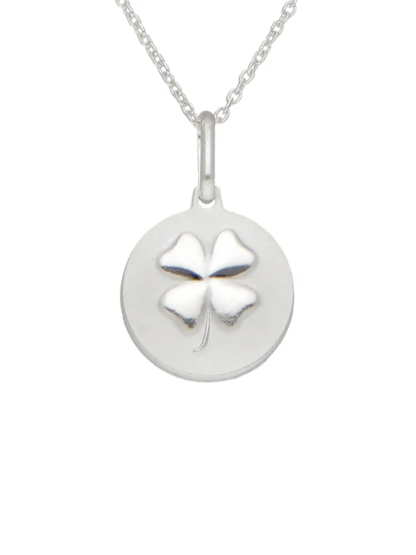 William May Sterling Silver 4 Leaf Clover Pendant & 18" Necklace