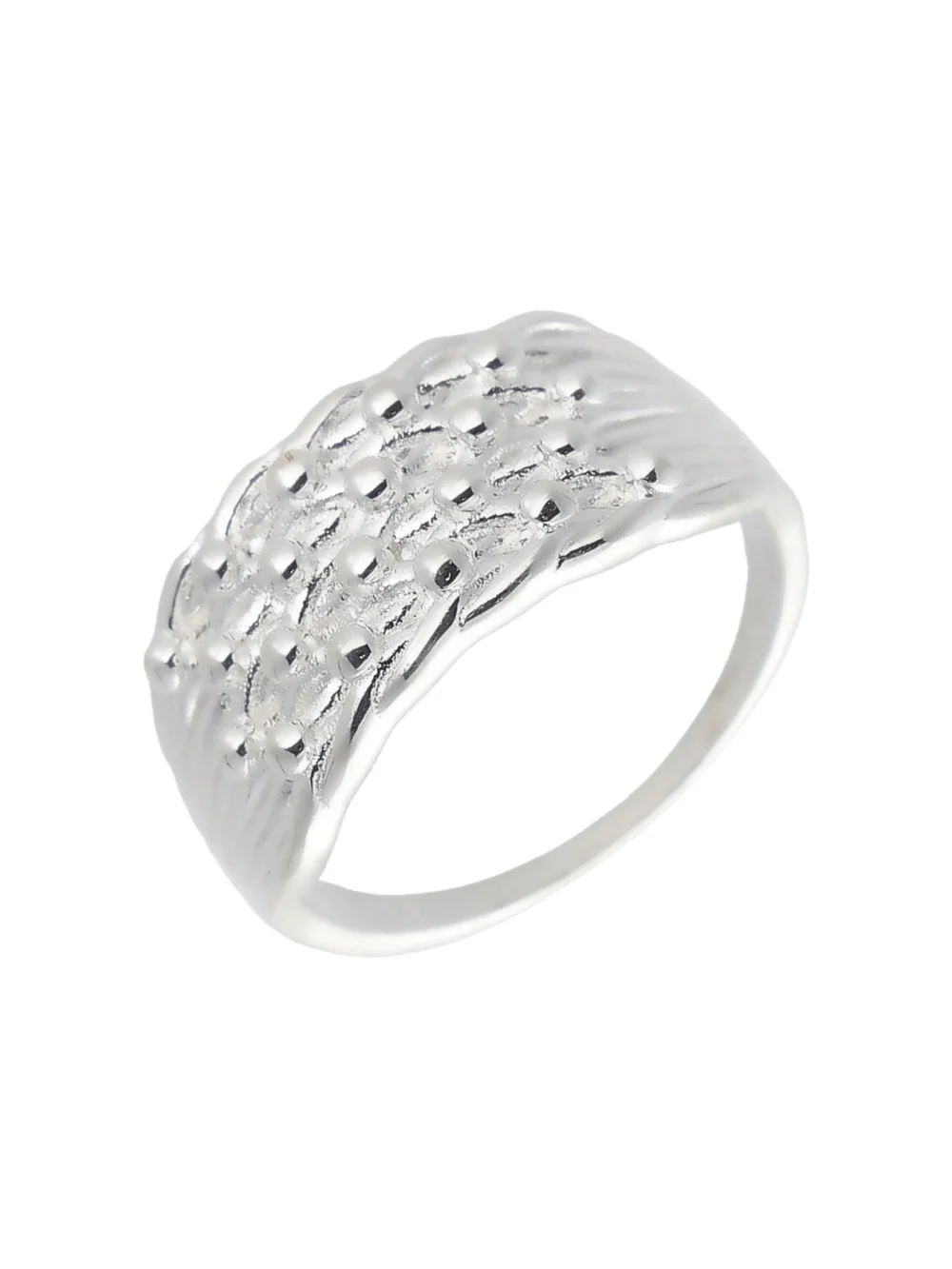 William May Sterling Silver 4 Row Keeper Ring