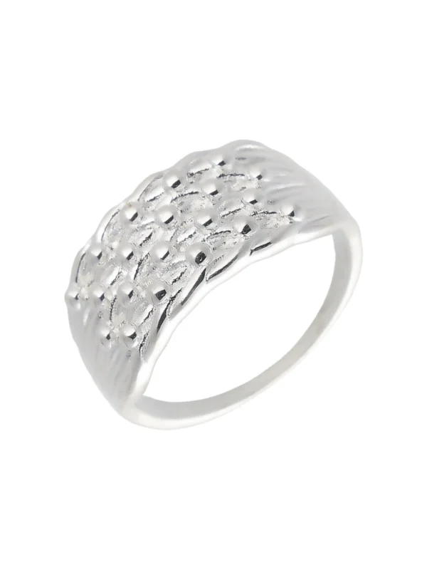 William May Sterling Silver 4 Row Keeper Ring