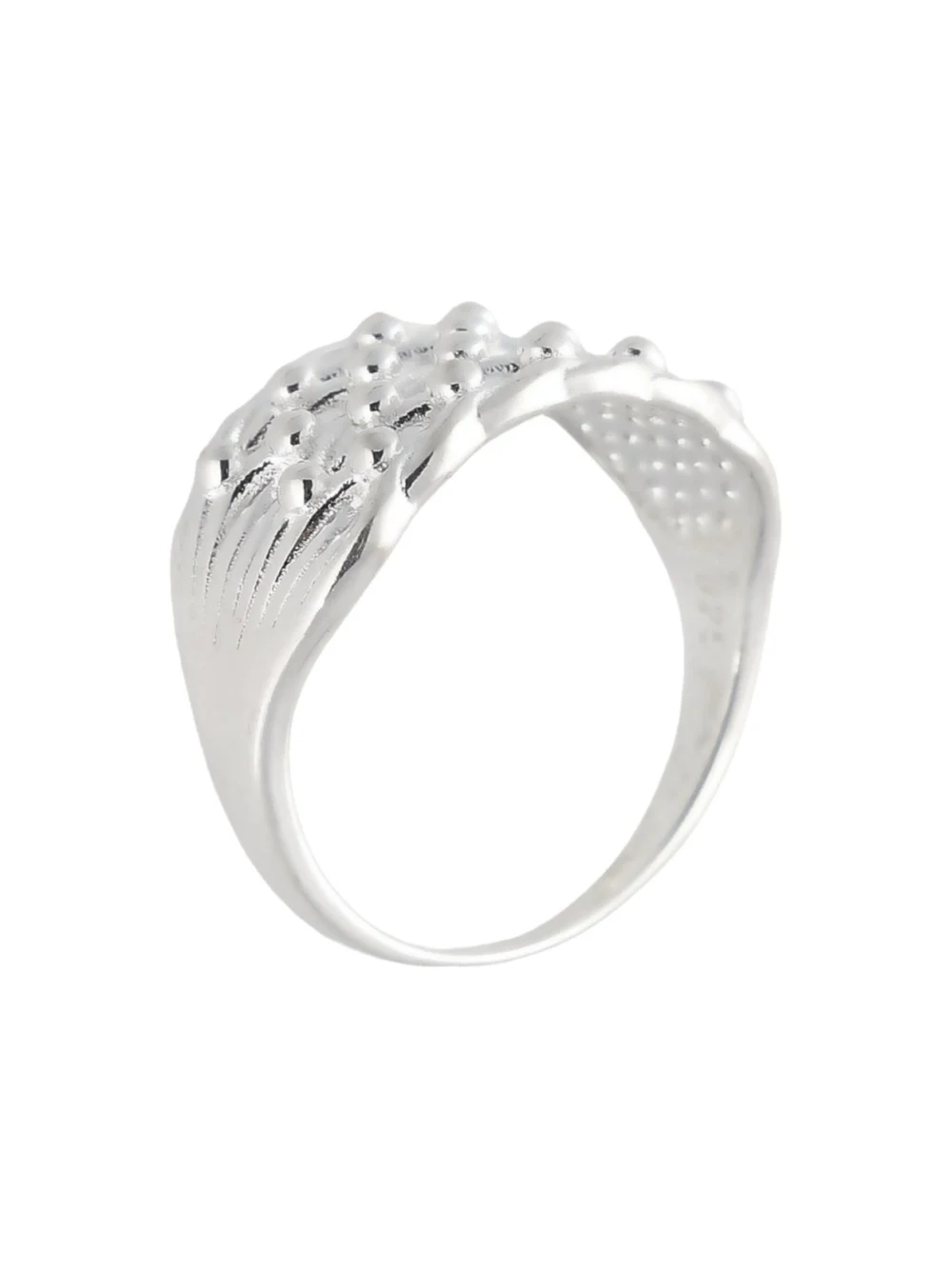 William May Sterling Silver 4 Row Keeper Ring, view 2