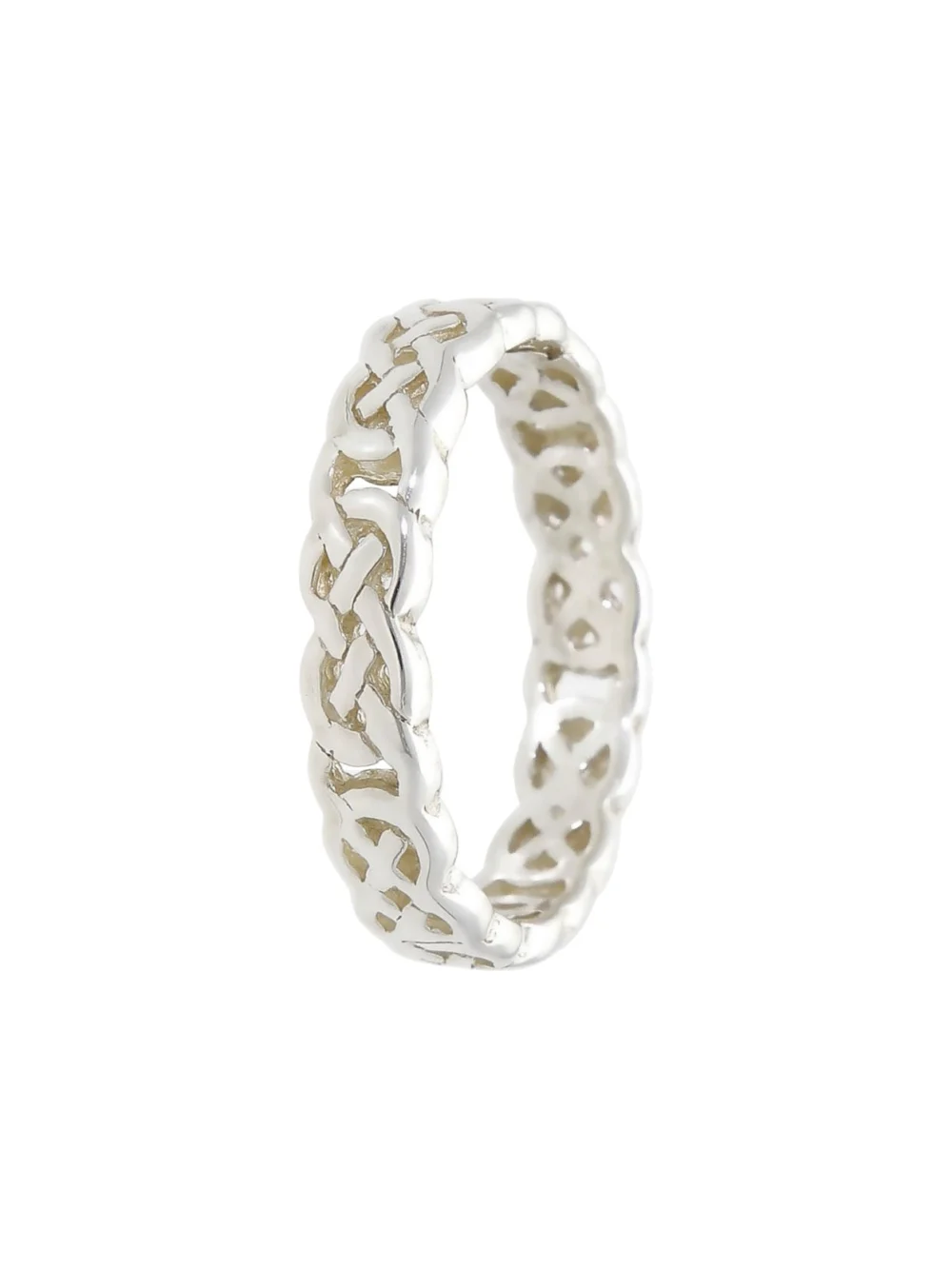 William May Sterling Silver 4.5mm Celtic Band Ring, view 2