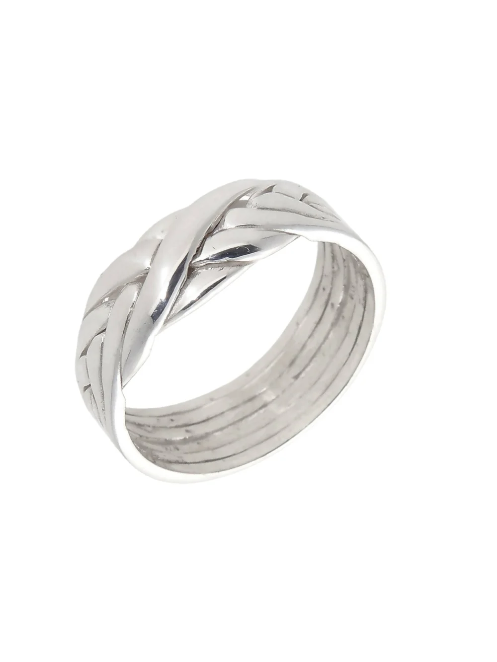 William May Sterling Silver 6 Piece Gents Puzzle Ring
