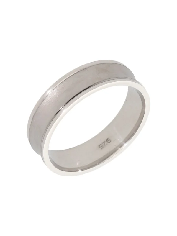William May Sterling Silver 6mm Satin Finish Wedding Band Ring