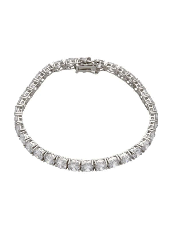 William May Sterling Silver 7.5" Cubic Zirconia Tennis Bracelet