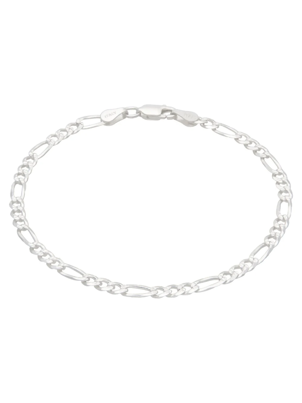 William May Sterling Silver 7.5" Figaro Link Ladies Bracelet