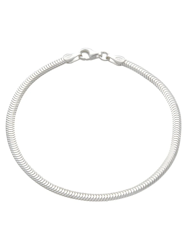 William May Sterling Silver 7.5" Flat Snake Link Bracelet