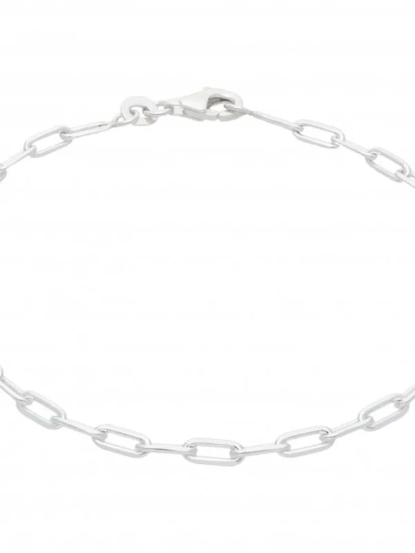 William May Sterling Silver 7.5 Inch Fine Paper Clip Link Bracelet
