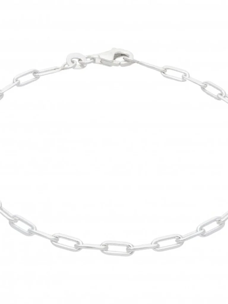 William May Sterling Silver 7.5 Inch Fine Paper Clip Link Bracelet