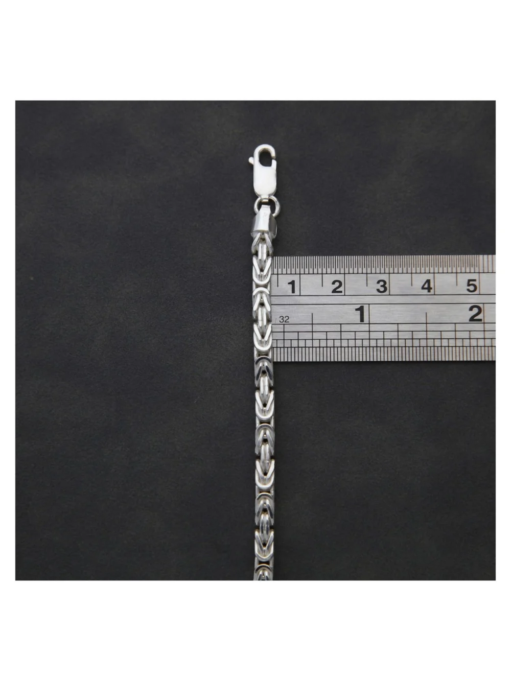 William May Sterling Silver 7.5" Square Byzantine Link Bracelet 18G, view 3