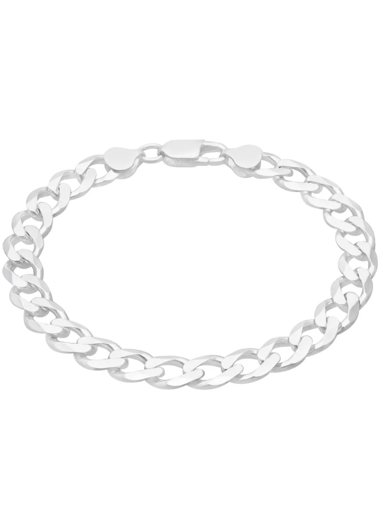 William May Sterling Silver 8.5" Gents Solid Curb Bracelet 18.8G