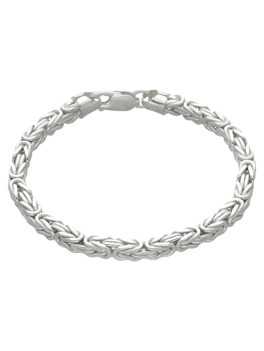 William May Sterling Silver 8.5" Square Byzantine Link Bracelet 22G