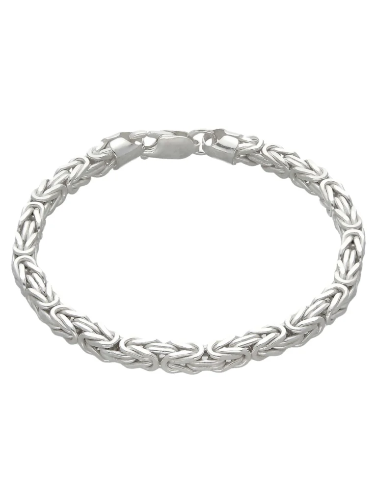 William May Sterling Silver 8.5" Square Byzantine Link Bracelet 22G