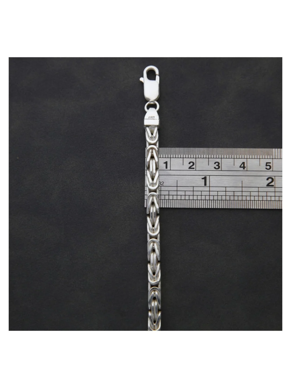 William May Sterling Silver 9" Square Byzantine Link Bracelet 33G, view 4