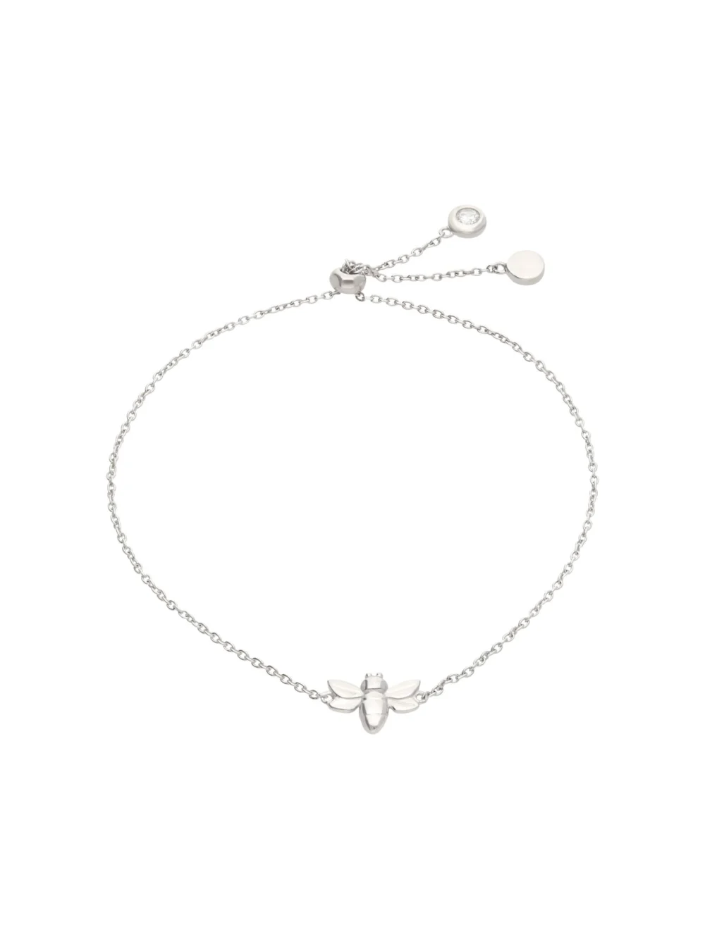 William May Sterling Silver Adjustable Slider Toggle Bee Bracelet