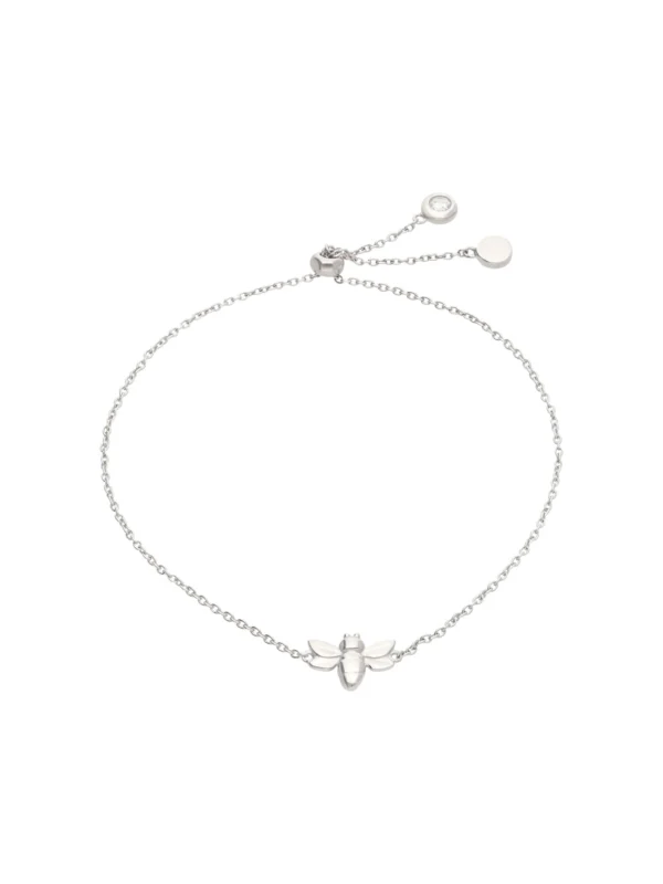 William May Sterling Silver Adjustable Slider Toggle Bee Bracelet