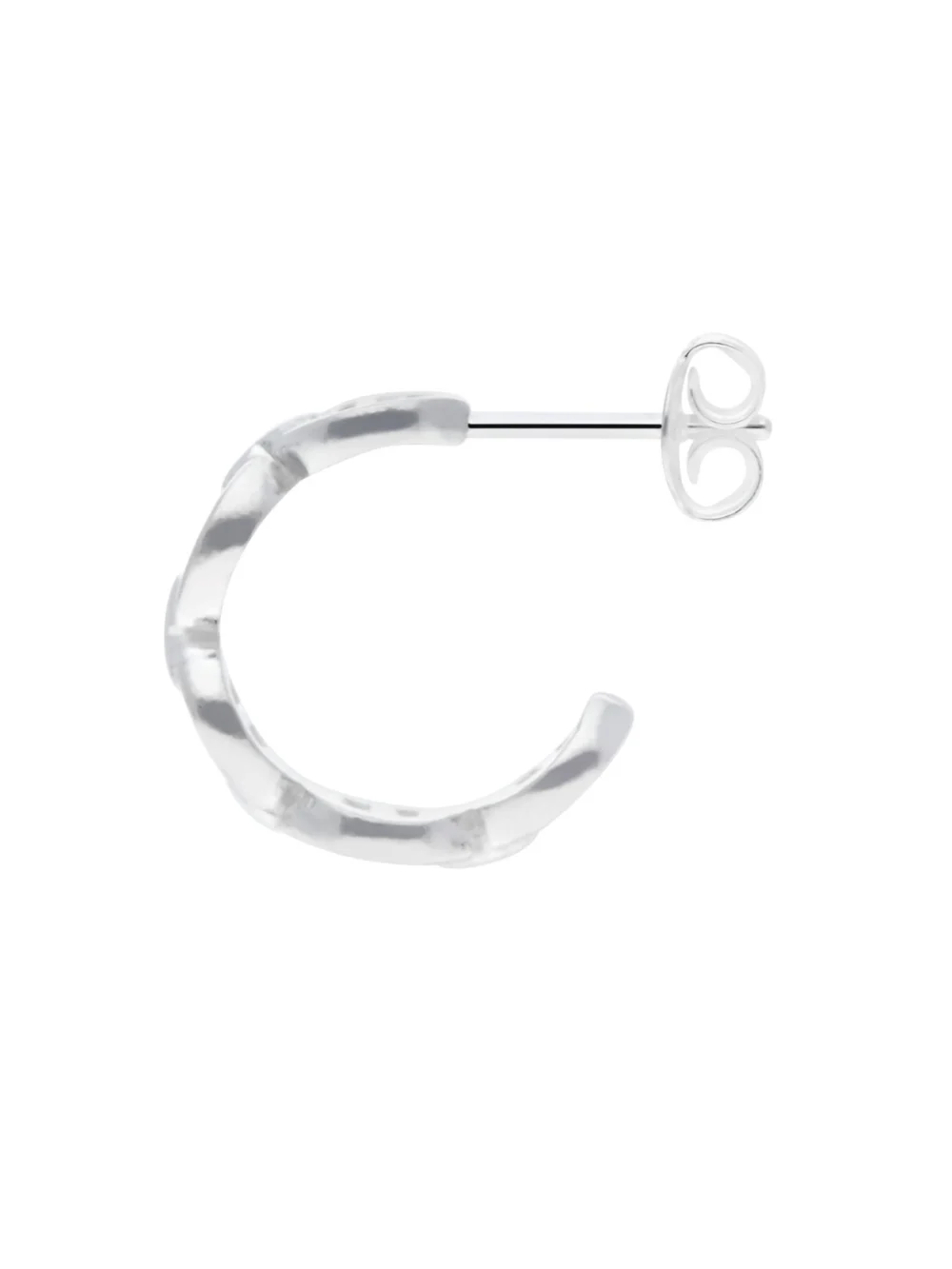 William May Sterling Silver Anchot/Anchor Link Hoop Earroings, view 2