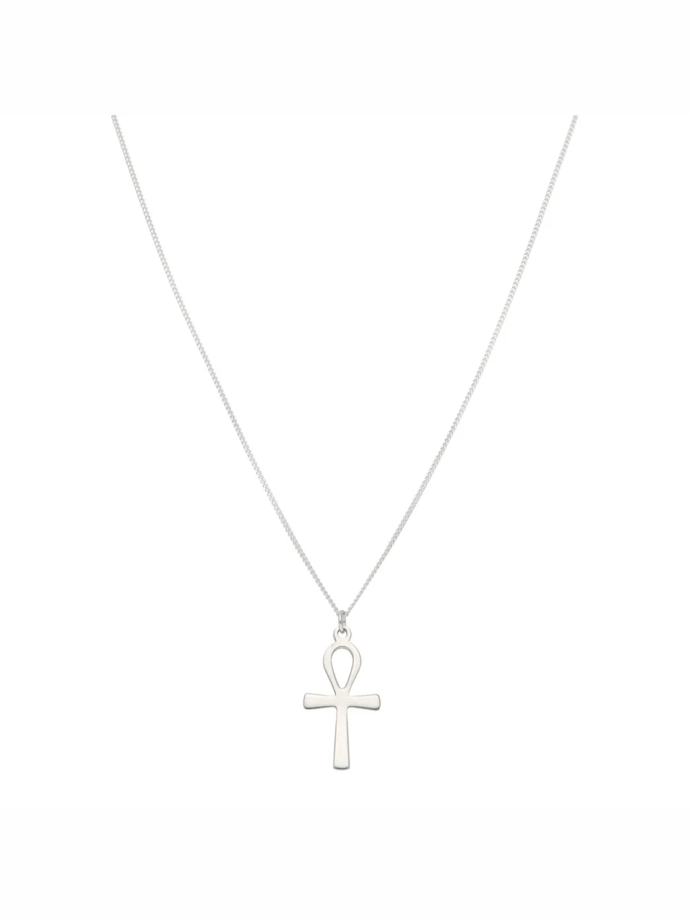 William May Sterling Silver Ankh Cross & 18" Chain Necklace