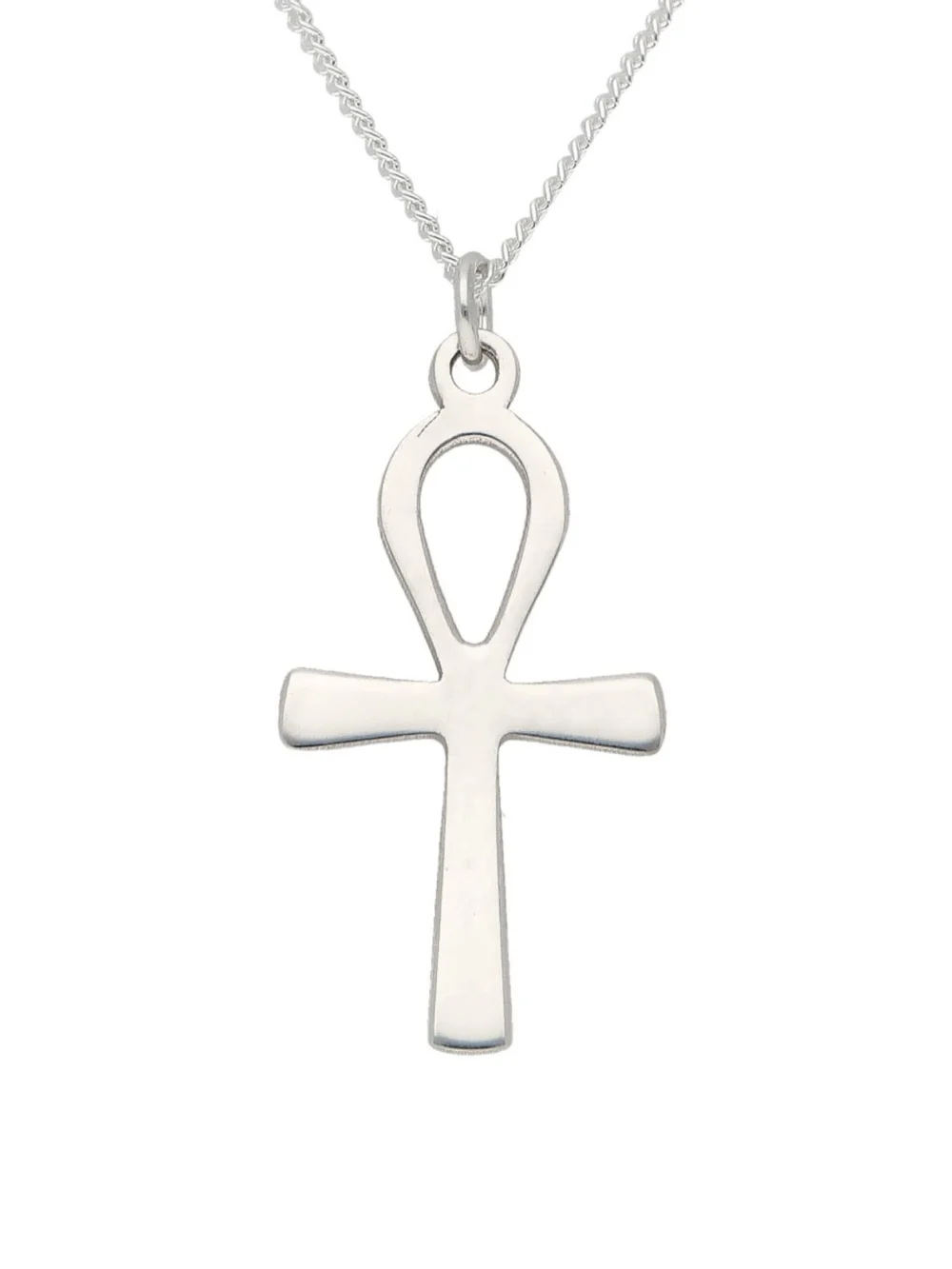 William May Sterling Silver Ankh Cross & 18" Chain Necklace, view 2