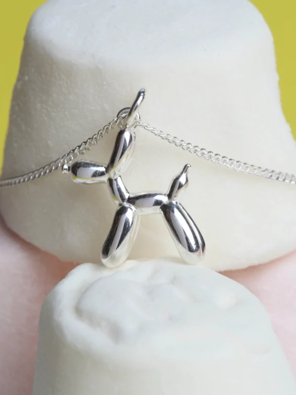 William May Sterling Silver Balloon Dog Pendant & 16" Necklace